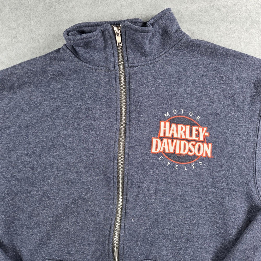 Harley-Davidson Full Zip Sweatshirt Mens Medium Charcoal Salt Lake City Utah